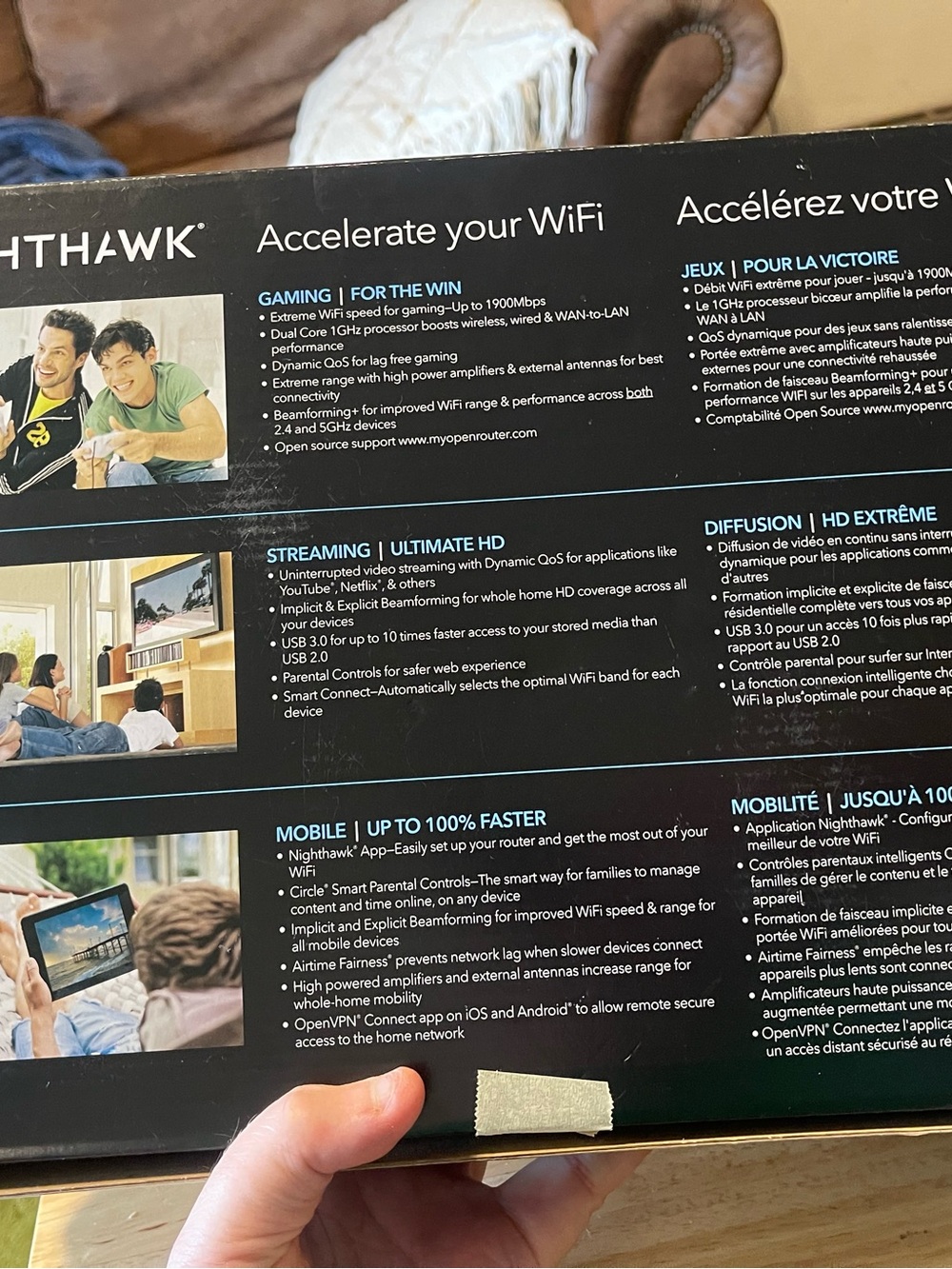 NETGEAR Nighthawk AC1900 Model R7000 Smart Wi Fi Router OPEN BOX - Picture 5 of 7